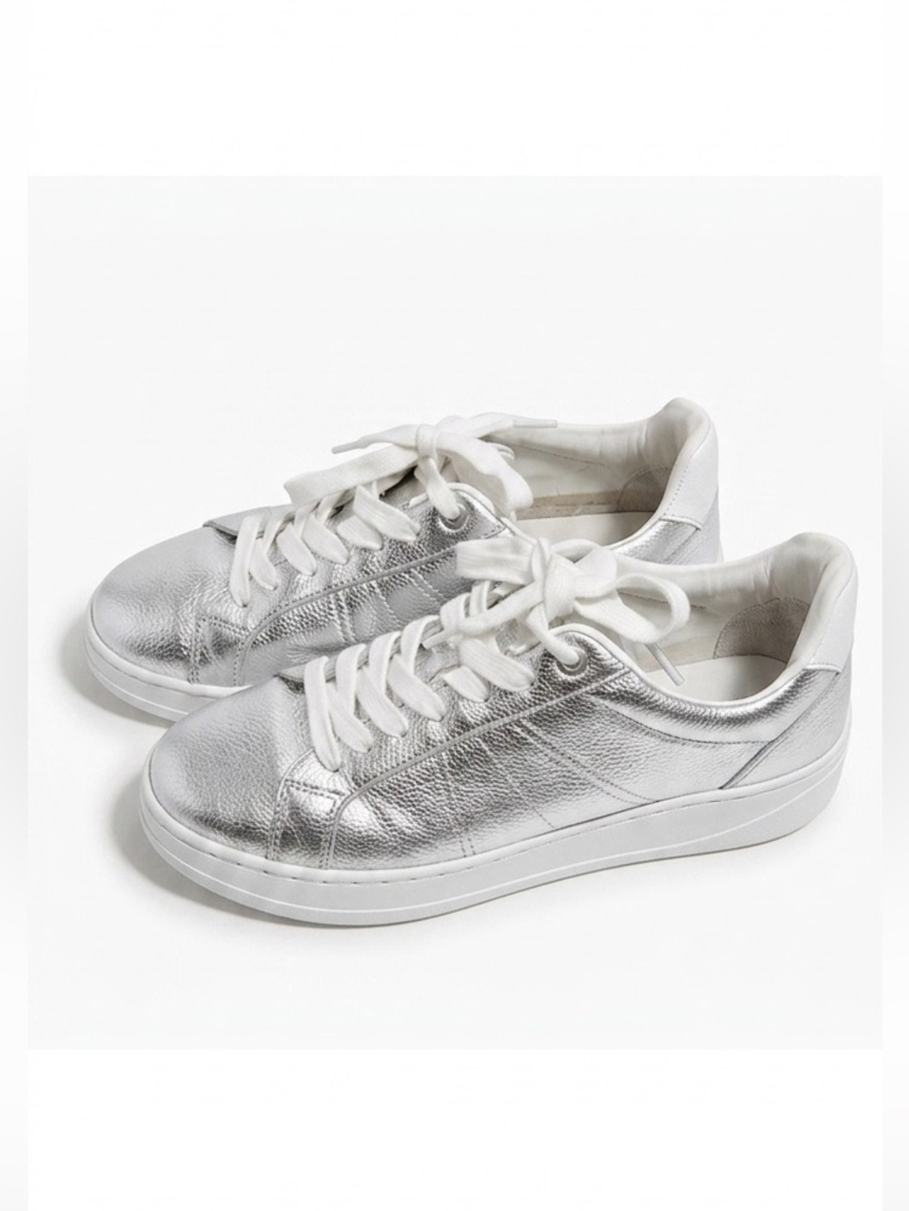 Zara Metallic Silver Women's Sneakers